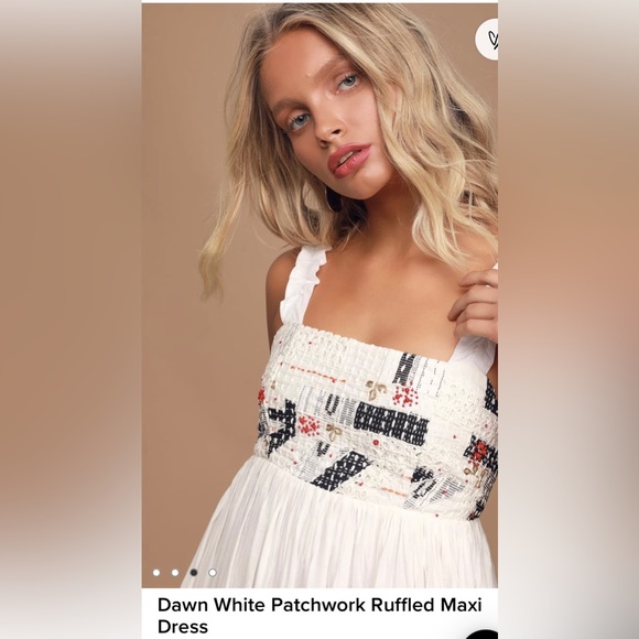 Show me your mumu white patchwork midi dress - Picture 11 of 13